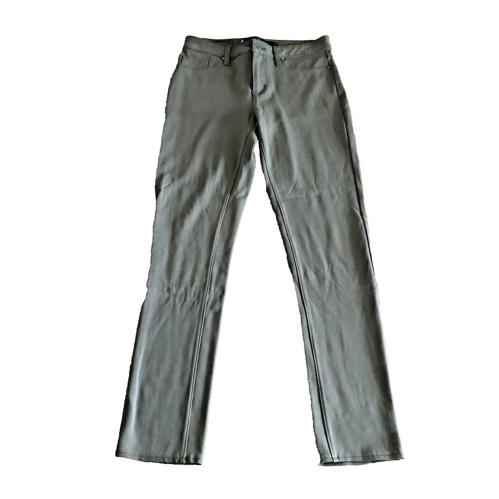 Calvin Klein Jeans Ponte Pants Womens 6 Skinny Leg Dark Green Stretchy Leggings